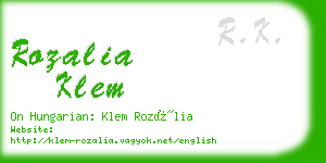 rozalia klem business card